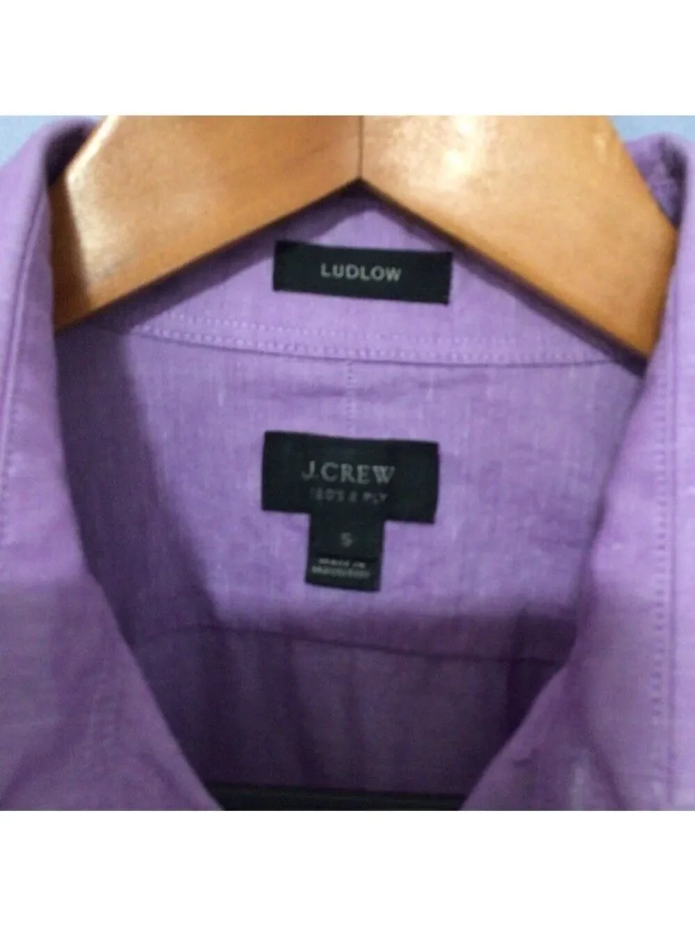 J. Crew Men's Ludlow Lavender Casual Button Down Shirt 120s 2 ply small
